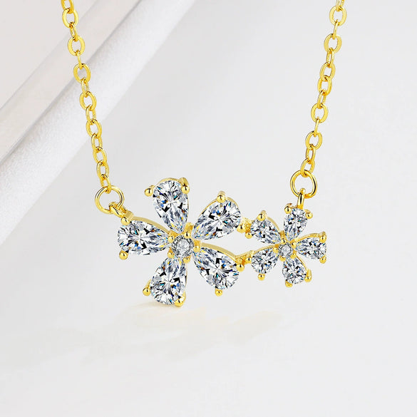 Women's 925 Sterling Silver Geometric Pendant Necklace Simple Elegant Clavicle Chain Minimalist Silver Necklace