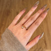 Women's 925 Sterling Silver Geometric Pleated Textured Pendant Ring With Electroplating Design
