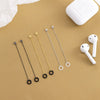 Women's Sterling Silver Geometric Removable Chain Earrings For Earbud Antiloss Accessories