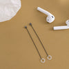 Women's Sterling Silver Geometric Removable Chain Earrings For Earbud Antiloss Accessories