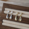 Women's 925 Sterling Silver Geometric Retro Chic Water Drop Earrings