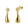 Women's 925 Sterling Silver Geometric Retro Chic Water Drop Earrings