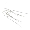 Women's Sterling Silver Geometric Rhombus Long Tassel Earrings Elegant Dangle Fashion Earrings