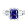 Women's 925 Sterling Silver Geometric Ring Set With Diamonds