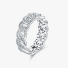 Women's 925 Sterling Silver Geometric Ring Set With Diamonds