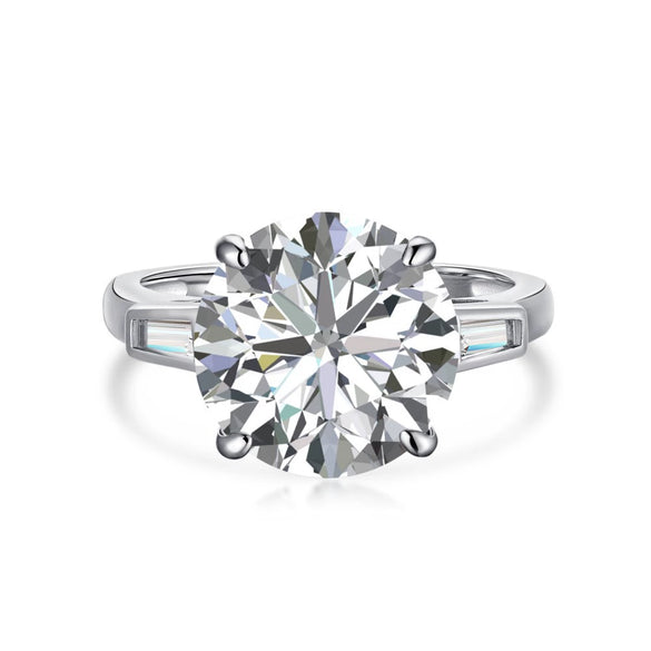 Women's 925 Sterling Silver Geometric Ring With Electroplating And Eight Heart Eight Arrows Color Zircon