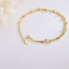 Women's 925 Sterling Silver Geometric Round Bead Layered Double Bracelet With Electroplated Finish