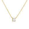 Women's 925 Sterling Silver Geometric Round Zircon Pendant Necklace With Diamond Design And Cross Chain
