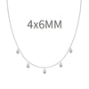 Women's 925 Sterling Silver Geometric Tassel Pendant Necklace With Electroplating And Cross Chain Style