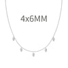 Women's 925 Sterling Silver Geometric Tassel Pendant Necklace With Electroplating And Cross Chain Style