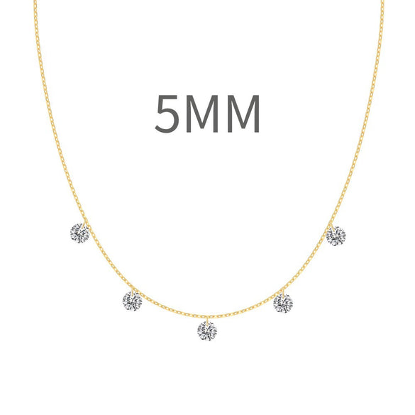 Women's 925 Sterling Silver Geometric Tassel Pendant Necklace With Electroplating And Cross Chain Style