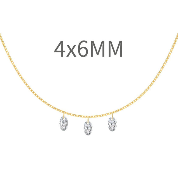 Women's 925 Sterling Silver Geometric Tassel Pendant Necklace With Electroplating And Cross Chain Style