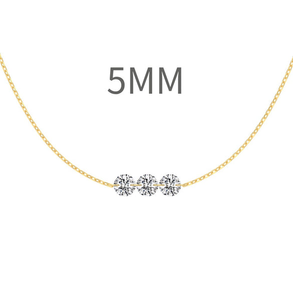 Women's 925 Sterling Silver Geometric Tassel Pendant Necklace With Electroplating And Cross Chain Style