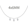Women's 925 Sterling Silver Geometric Tassel Pendant Necklace With Electroplating And Cross Chain Style