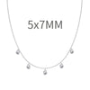 Women's 925 Sterling Silver Geometric Tassel Pendant Necklace With Electroplating And Cross Chain Style