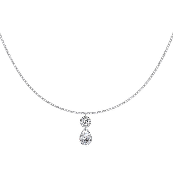 Women's 925 Sterling Silver Geometric Tassel Pendant Necklace With Electroplating And Cross Chain Style