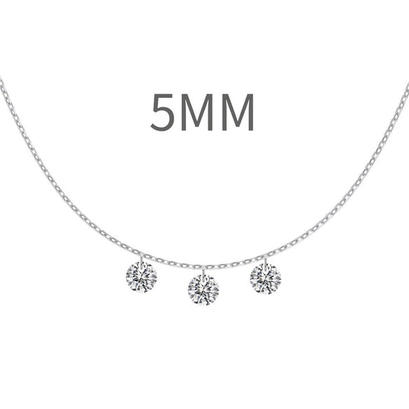 Women's 925 Sterling Silver Geometric Tassel Pendant Necklace With Electroplating And Cross Chain Style