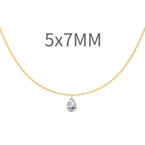 Women's 925 Sterling Silver Geometric Tassel Pendant Necklace With Electroplating And Cross Chain Style
