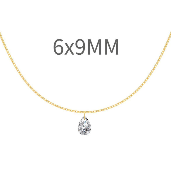 Women's 925 Sterling Silver Geometric Tassel Pendant Necklace With Electroplating And Cross Chain Style