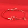 Women's 925 Sterling Silver Geometric Tiger Zodiac Red Rope Bracelet With Electroplated Color Changing Lucky Charm