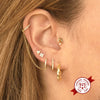 Women’s 925 Sterling Silver Geometric Triangle Screw Back Earrings Electroplated Simple Minimalist Threaded Stud Earrings