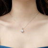 Women's 925 Sterling Silver Geometric Windmill Pendant Necklace Set With Diamonds And Moissanite