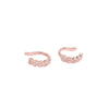 Women's Sterling Silver Geometric Zircon Ear Cuffs Electroplated Rowset Nonpiercing Ear Bone Clips Minimalist Jewelry