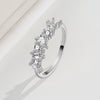 Women's Sterling Silver Geometric Zircon Ring With Electroplated Simple Fashion Design