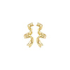 Women's Sterling Silver Gold Plated Geometric Ribbon Earrings With Elegant Light Luxury Design