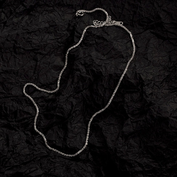 Women's Sterling Silver Gypsophila Necklace With Geometric Design And Electroplated Finish Delicate Clavicle Chain Jewelry