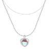 Women's Sterling Silver Heart Pendant Double Layer Necklace Electroplated Clavicle Chain Fashion Jewelry