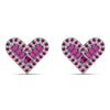Women's 925 Sterling Silver Heart Shape Electroplated Earrings Set Fashionable And Personalized Design