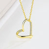 Women's 925 Sterling Silver Heart Shaped Love Necklace Simple Geometric Clavicle Chain Short Pendant Jewelry