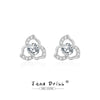 Women's 925 Sterling Silver Hollow Clover And Flower Electroplated Earrings