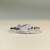 Women's 925 Sterling Silver Horseshoe Ring With 18K Gold Bead Electroplated Simple Geometric Style