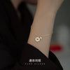Women's Sterling Silver Letter H Bracelet Light Luxury Minimalist Electroplated Jewelry With Elegant Text Design