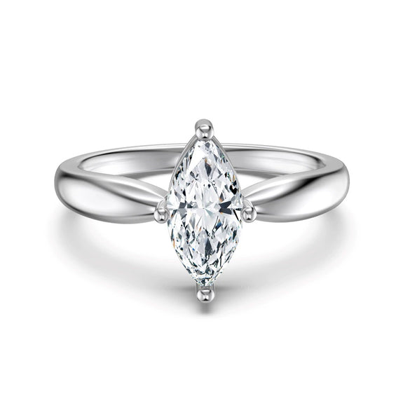 Women's 925 Sterling Silver Light Luxury Geometric Overlapping Ring With Horse Eye Stone Diamond Zircon Electroplating