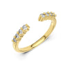 Women's 925 Sterling Silver Light Luxury Geometric Overlapping Ring With Horse Eye Stone Diamond Zircon Electroplating