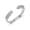 Women's 925 Sterling Silver Light Luxury Geometric Overlapping Ring With Horse Eye Stone Diamond Zircon Electroplating