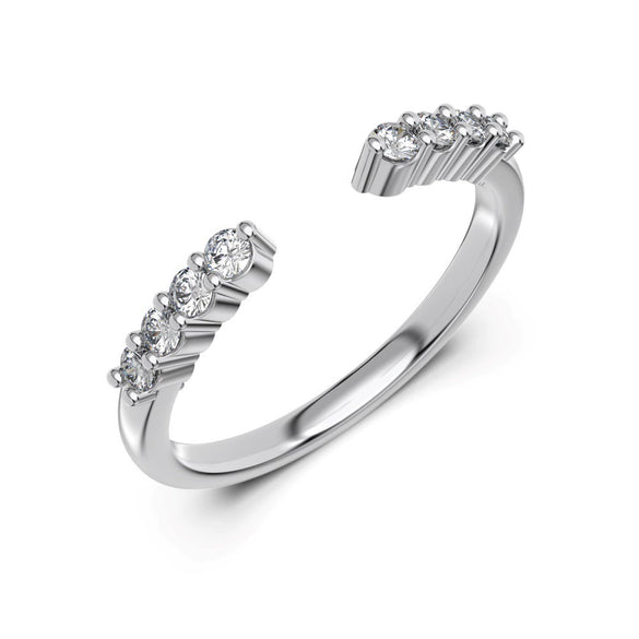 Women's 925 Sterling Silver Light Luxury Geometric Overlapping Ring With Horse Eye Stone Diamond Zircon Electroplating
