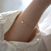 Women's 925 Sterling Silver Loveshaped Bracelet With Heart Pattern And 14K Gold Plated Design