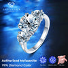 Women's 925 Sterling Silver Luxury Ring With Geometric Pattern Electroplating And Row Diamond For Proposal