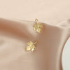 Women's Sterling Silver Maple Leaf Ear Hook Earrings With Electroplated Finish Fresh Botanical Geometric Design