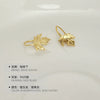 Women's Sterling Silver Maple Leaf Ear Hook Earrings With Electroplated Finish Fresh Botanical Geometric Design