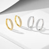 Women's 925 Sterling Silver Microinlaid Zircon Geometric Circle Earrings Jewelry