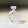 Women's Sterling Silver Moissanite Diamond Ring Geometric Style