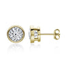 Women's 925 Sterling Silver Moissanite Earrings Simple Geometric Style Electroplating