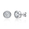Women's 925 Sterling Silver Moissanite Earrings Simple Geometric Style Electroplating