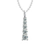 Women's 925 Sterling Silver Moissanite Geometric Pendant Necklace Set With Diamonds Cross Chain Highend Style