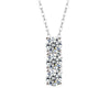 Women's 925 Sterling Silver Moissanite Geometric Pendant Necklace Set With Diamonds Cross Chain Highend Style